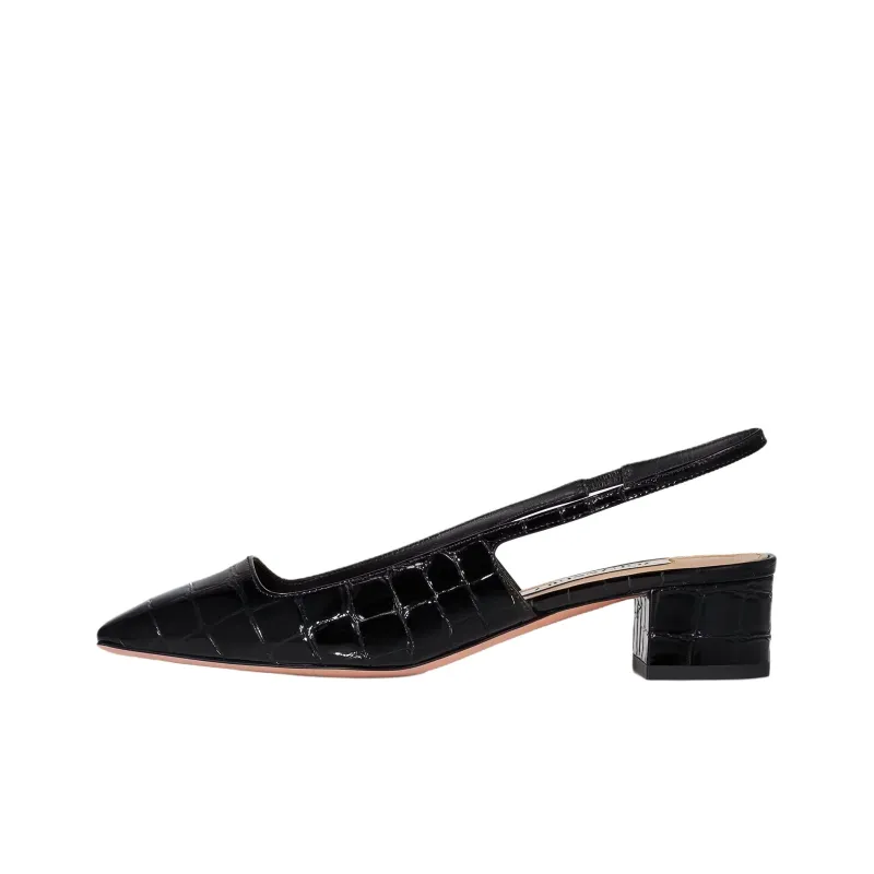 AQUAZZURA Ginza Chunky Heel High Heels 3.5cm Women's Black-0