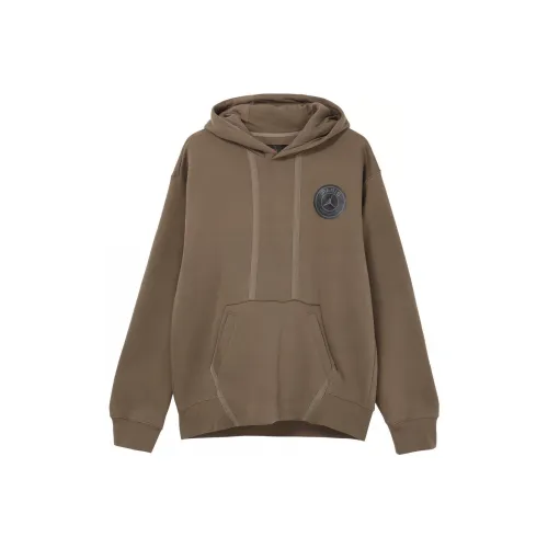 Jordan Men Paris Saint Germain Logo Hoodie 'Brown'