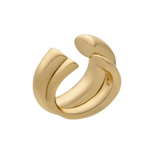 EMPORIO ARMANI Copper Alloy Clip On Earrings Women's Gold-0