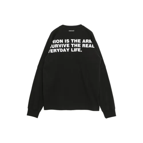 Sacai Bill Cunningham Collaboration T-Shirts Unisex Black