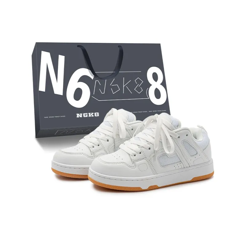 N6K8 Anti-Slip Wear-Resistant Low-Top Skateboard Shoes Unisex Blue-28