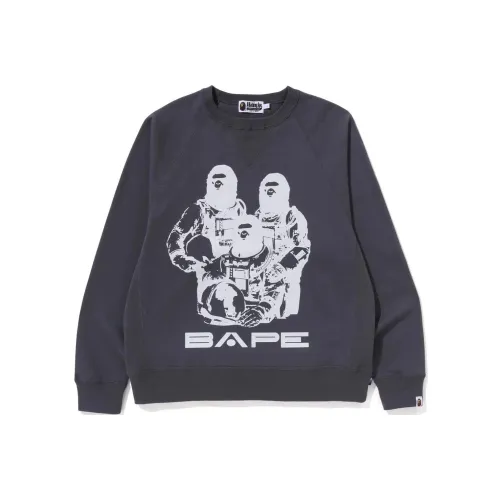 A BATHING APE Relaxed Fit Space System Crewneck