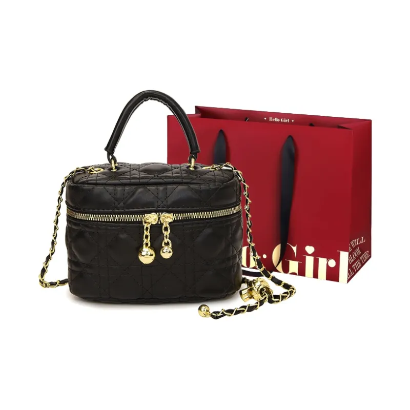 GOX PU Handbag Regular Women's Black/White-7