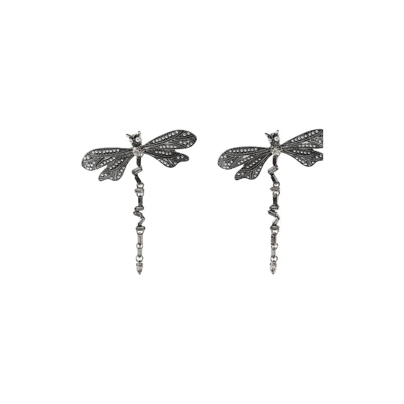ZARA Metal Zinc Acrylic Plastic Steel Glass Earrings Women's Silver-2