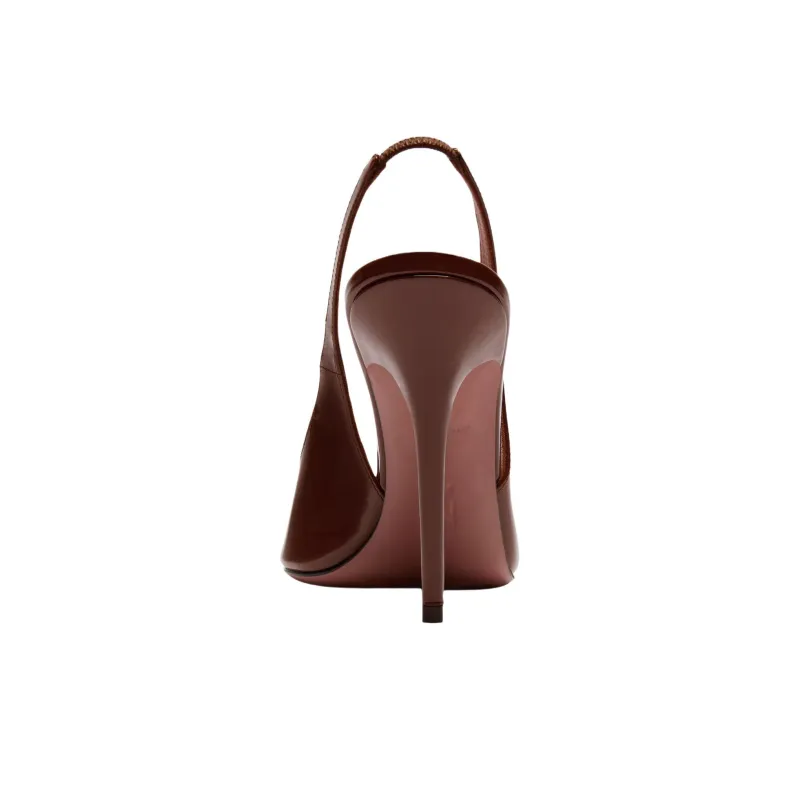 AMINA MUADDI Kristina Slim Heel High Heels 10.5cm Women's Red Brown-5