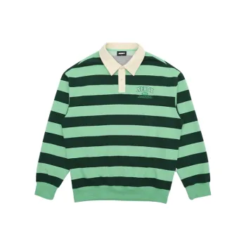 NERDY Sweatshirt Unisex Deep And Light Green Stripes