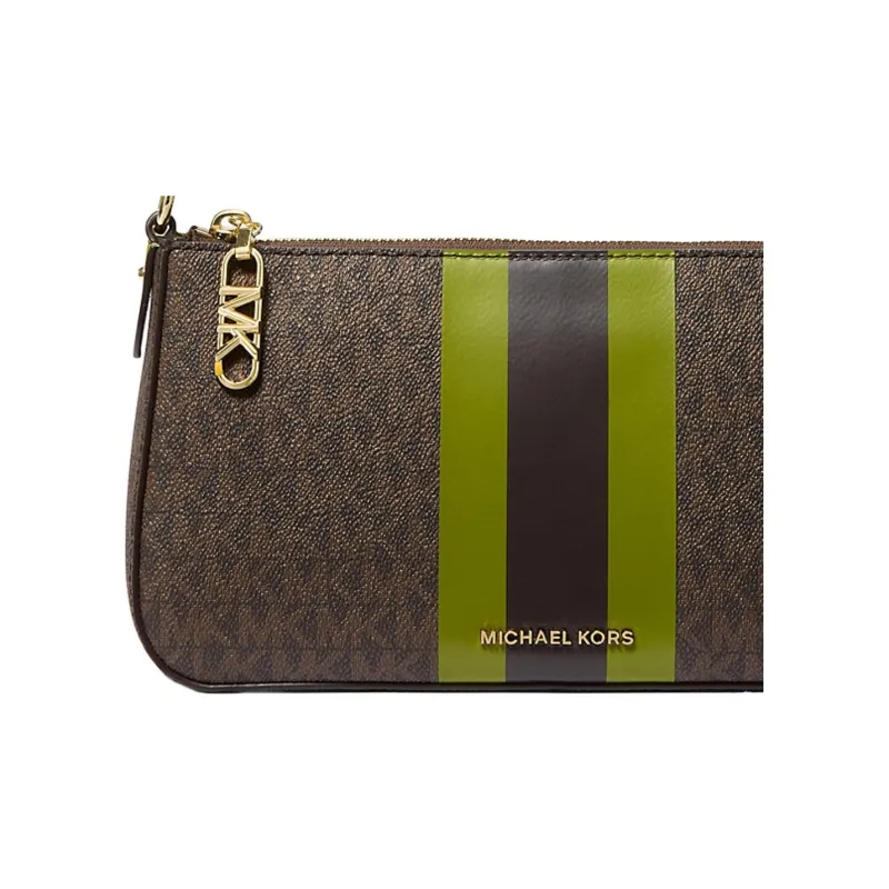 MICHAEL KORS Empire Coated Canvas Shoulder Bag Medium Size Women's Lawn Green-2