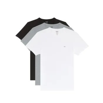 DIESEL T Shirts Men 3 Pack White+Gray+Black