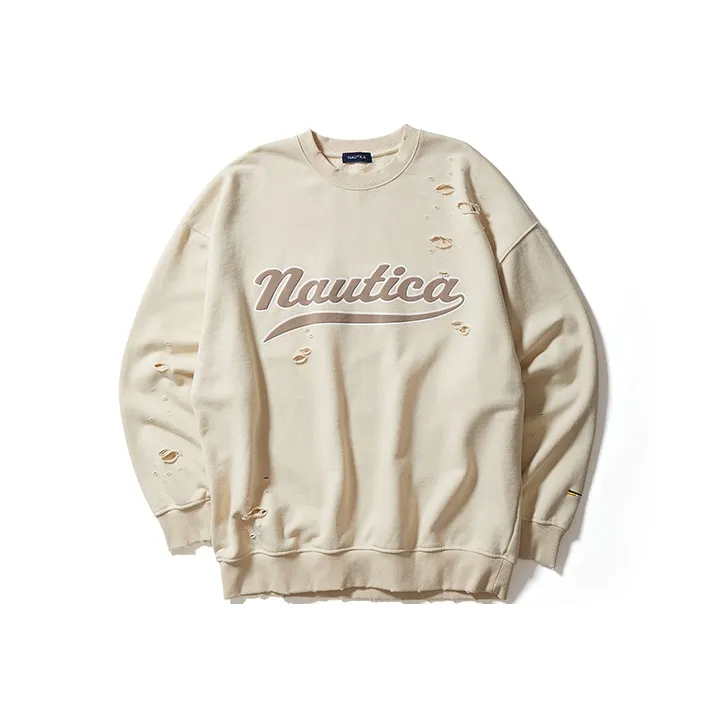 Nautica White Sail Sweatshirt Unisex-5