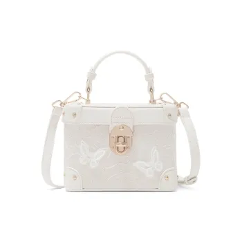 CLEVER& KETCH PU Box Bag Handbags Women's White/Pink