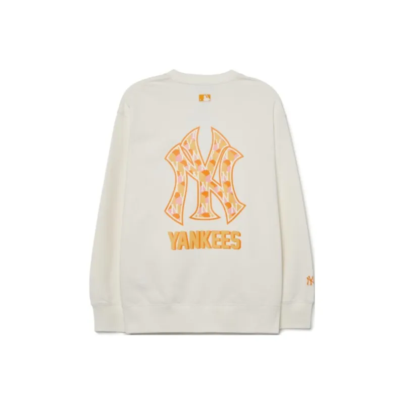 MLB New York Yankees Sweatshirts Unisex Ecru-0