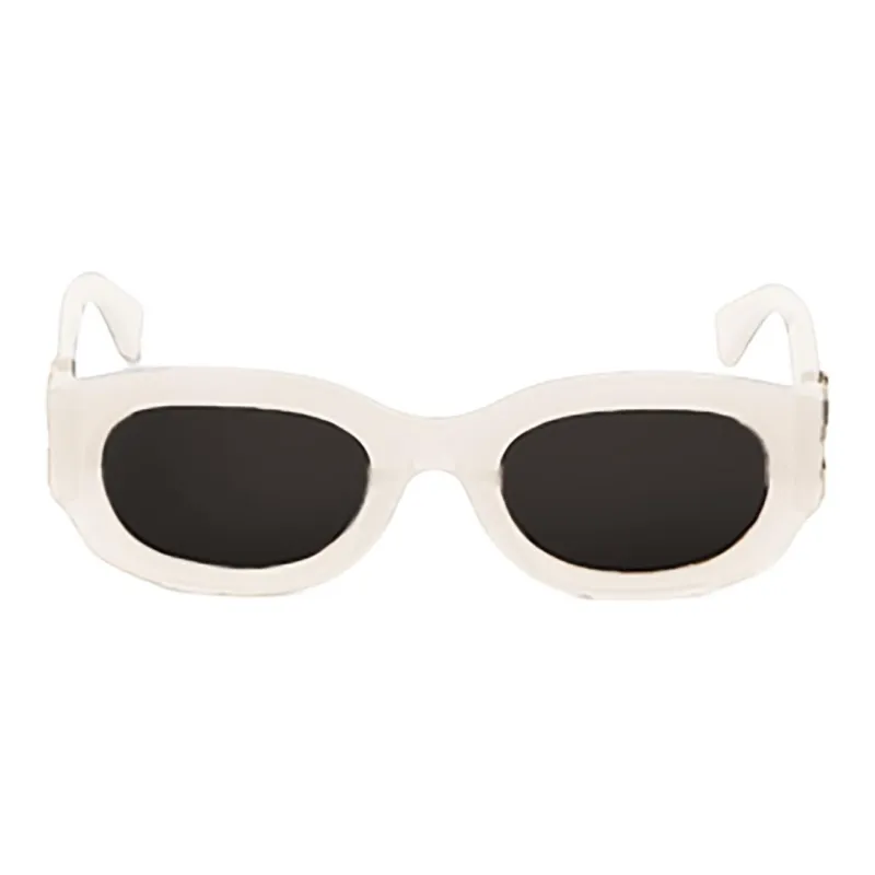 OFF WHITE Oval Sunglasses Unisex White-1