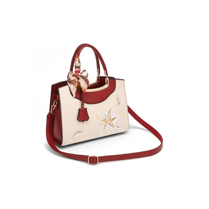 CLEVER& KETCH PU Handbag Women's Red-1