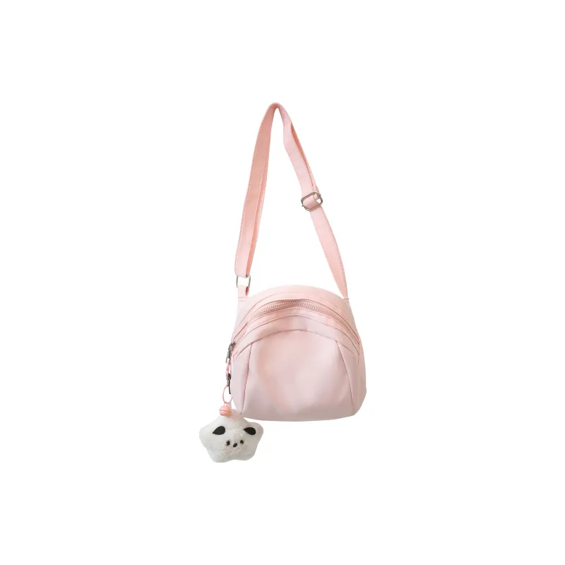 Deli Bear Nylon Shoulder Bag Unisex Black/Pink/White/Green-5