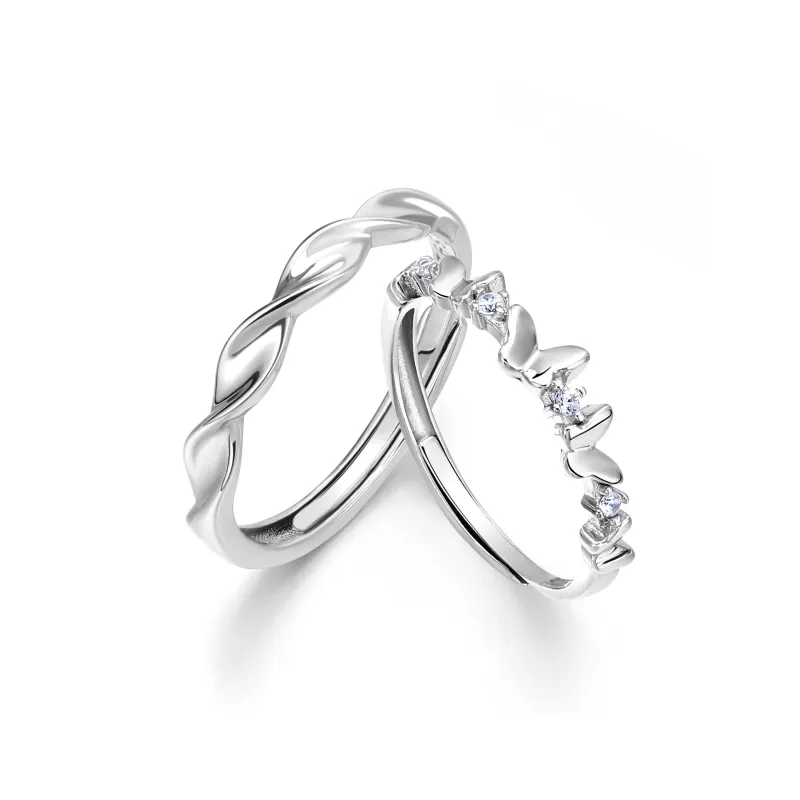 ZSY Silver 925 Ring Couple Rings Unisex-0