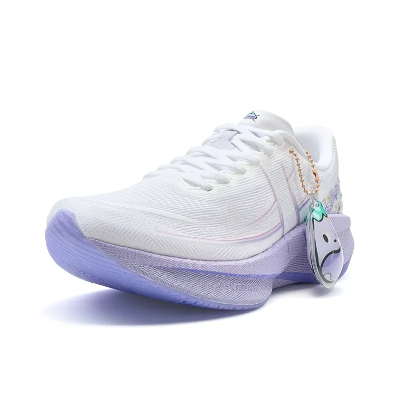 XTEP 360X 2.0 Abrasion Resistant Rebound Low Top Carbon Plate Training Running Shoes Women's White Purple-2