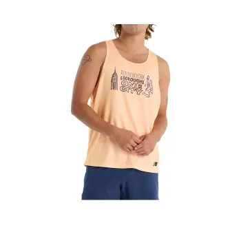 New Balance NB NYRR Boroughs Tank Tops Men's Orange PAE