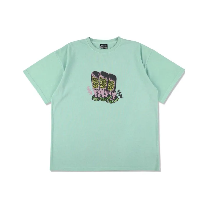 WIND AND SEA VOLCOM Collaboration T-Shirts Unisex Green-0