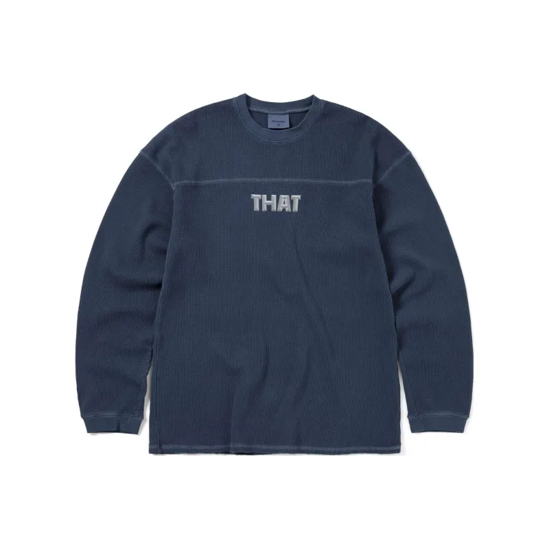 Thisisneverthat FW24 THAT Waffle L/S Tee T Shirt Unisex Warm Blue-0