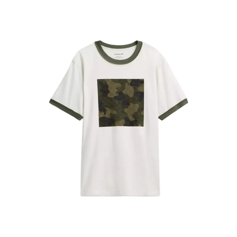 COACH Camo In Organic Cotton T Shirt Men's White-0