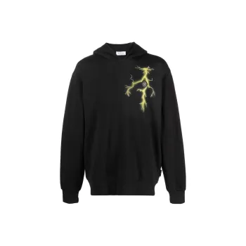PHILIPP PLEIN Gothic print Rhinestone embellished Hoodie