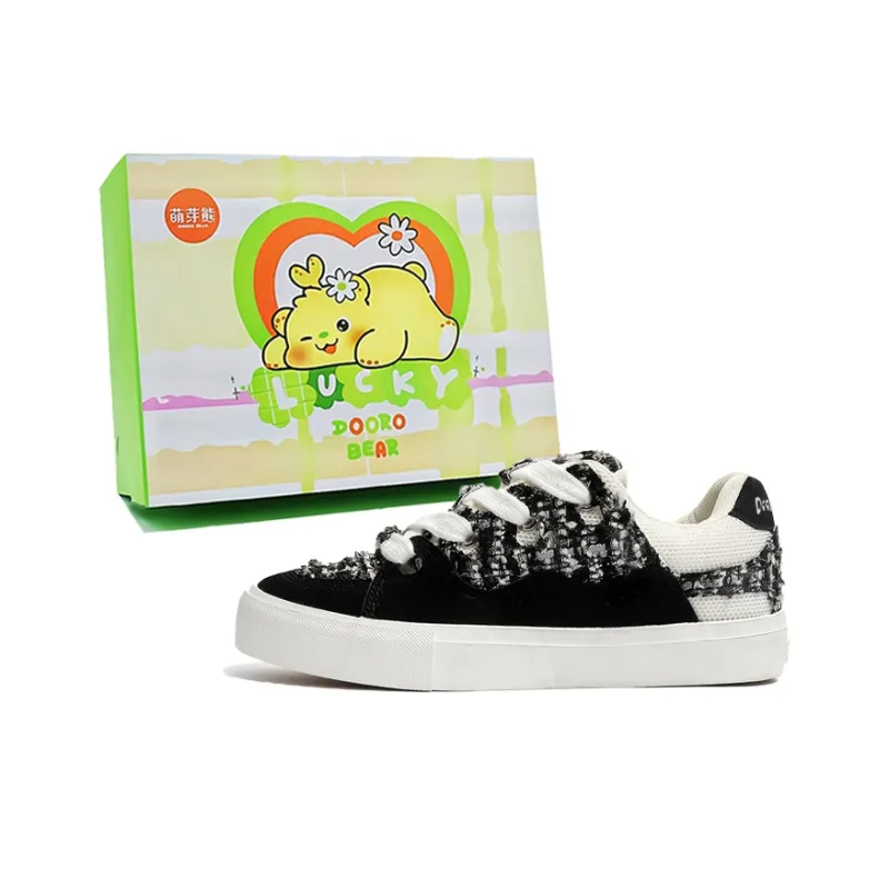 Budding Bear Height Increasing Abrasion Resistant Breathable Slip Resistant Low Top Skateboard Shoes Unisex-9