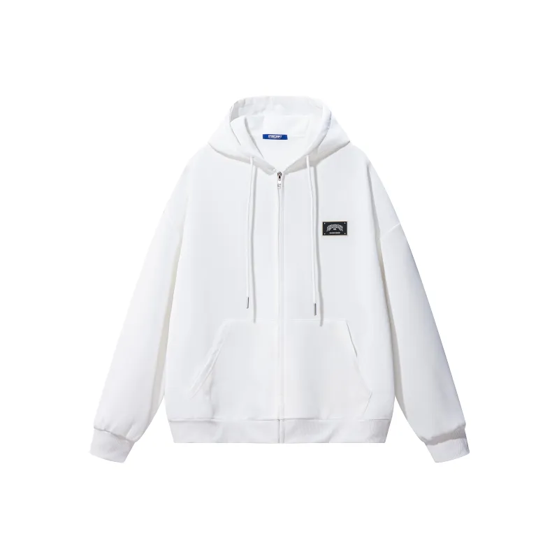 XINGJIZHE Loose Fit Hooded Coat Cardigan Sweatshirt Unisex-7