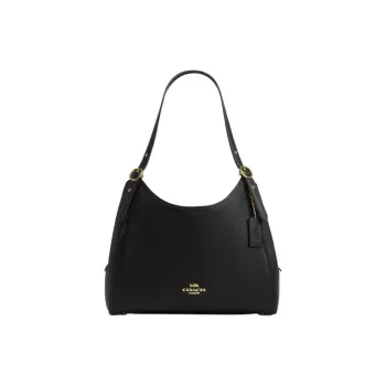 COACH Leather Handbag, Shoulder Bag Tubas Women's Black