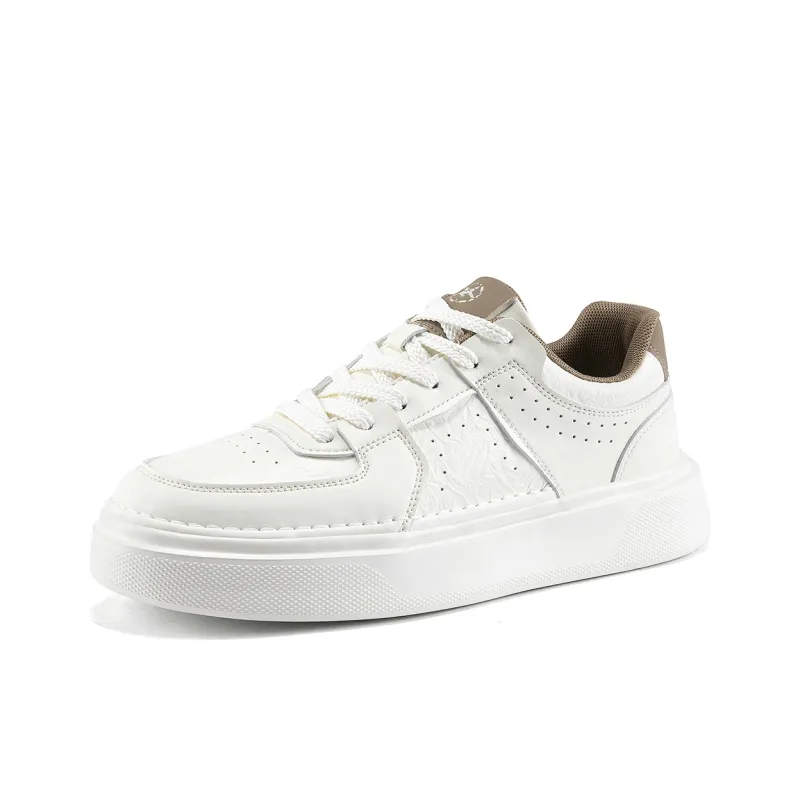 Jeep Skateboard Shoes Men Low Top Brown-2