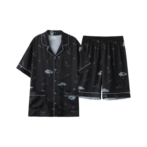 Pretty Lady Pajama Set Men's Black