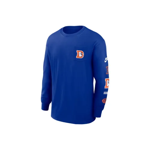nike jordan Denver Broncos Rewind Max90 Pocket Men's nike jordan Nfl Long Sleeve T Shirt