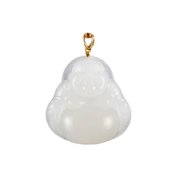 Jade Said Hetian Jade Pendants Women's Pale Greenish-White Jade