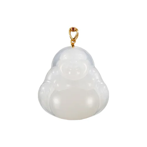 Jade Said Hetian Jade Pendants Women's Pale Greenish White Jade