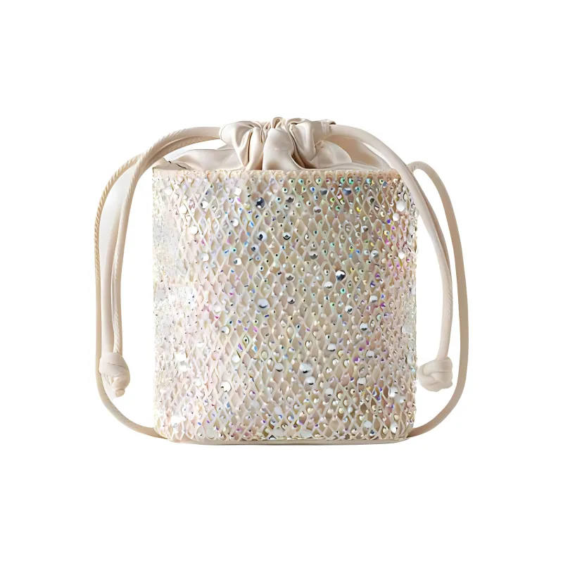 ZARA Polyester Bucket Bags Shoulder Bag Crossbody Bag Regular Women's Natural White-0