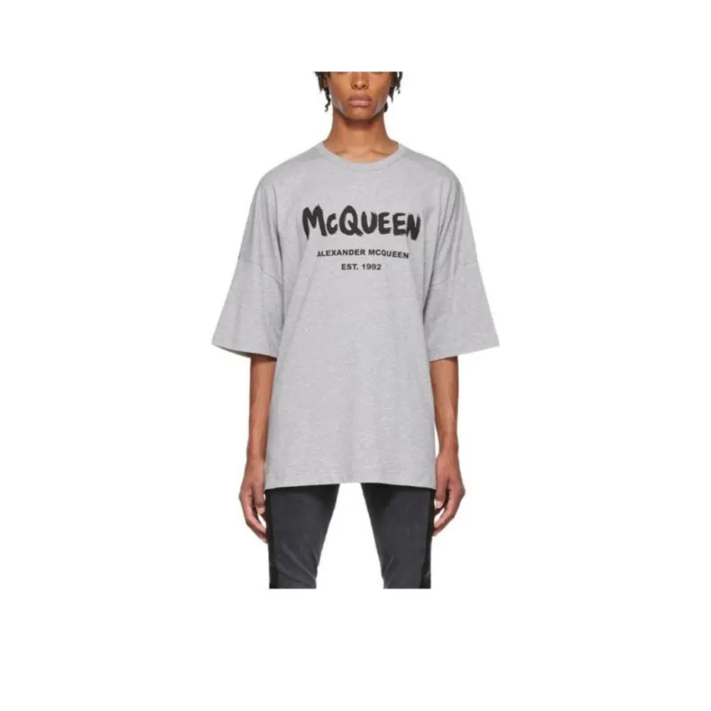 Alexander McQueen T Shirt Men's Gray-0