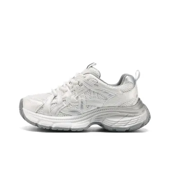 FIVE PLUS Abrasion Resistant Low Top Chunky Sneakers Women's Beige