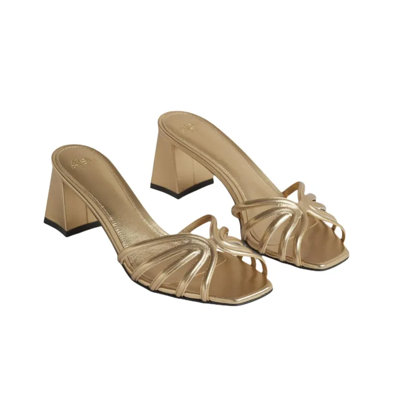 ALEVI Slide Slippers Women's Gold-2