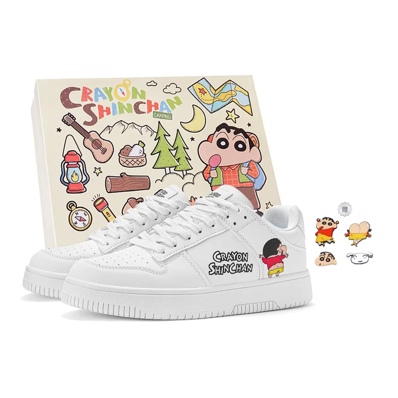 Crayon Shinchan Abrasion Resistant Slip Resistant Low Top Skateboard Shoes-40
