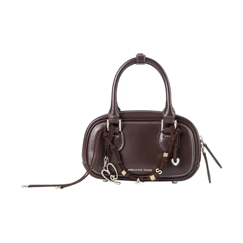 AMAZING SONG Cow Leather Commute Date Campus Shoulder Bag, Crossbody Bag, Handbag Women's Multicolor-8