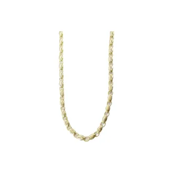 BVLGARI 2010s 18K Yellow Gold Rice chain Necklace
