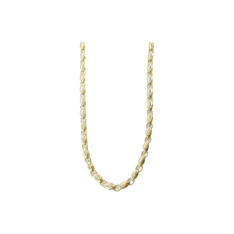 BVLGARI 2010s 18K Yellow Gold Rice chain Necklace-0