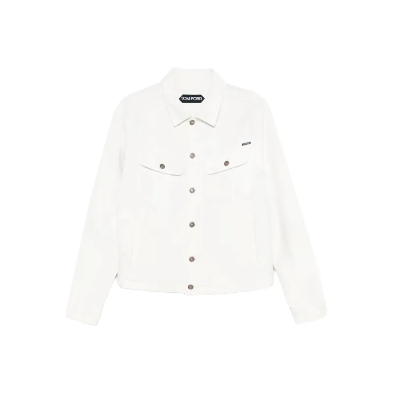 TOM FORD Logo patch Denim Jacket-0