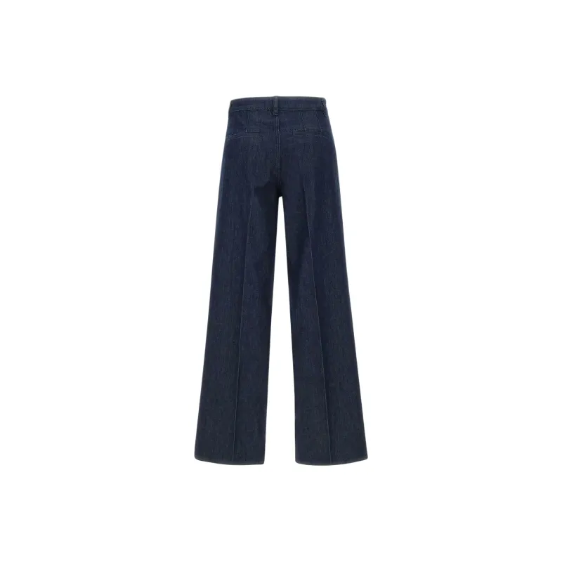 THEORY Wide Leg Mid Rise Jeans-1