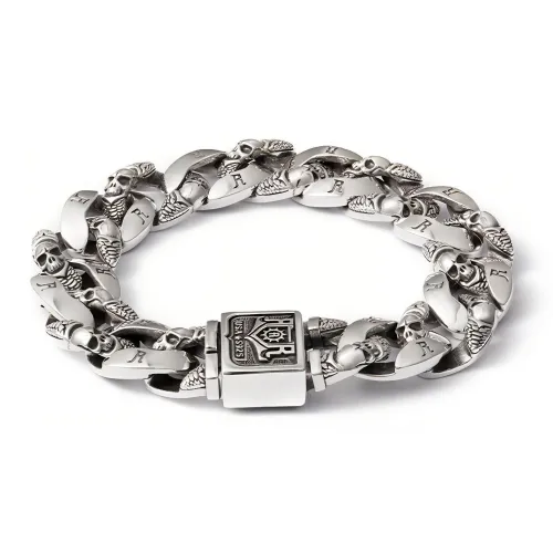 ROCK&RIDE 925 Sterling Silver Bracelets Men's