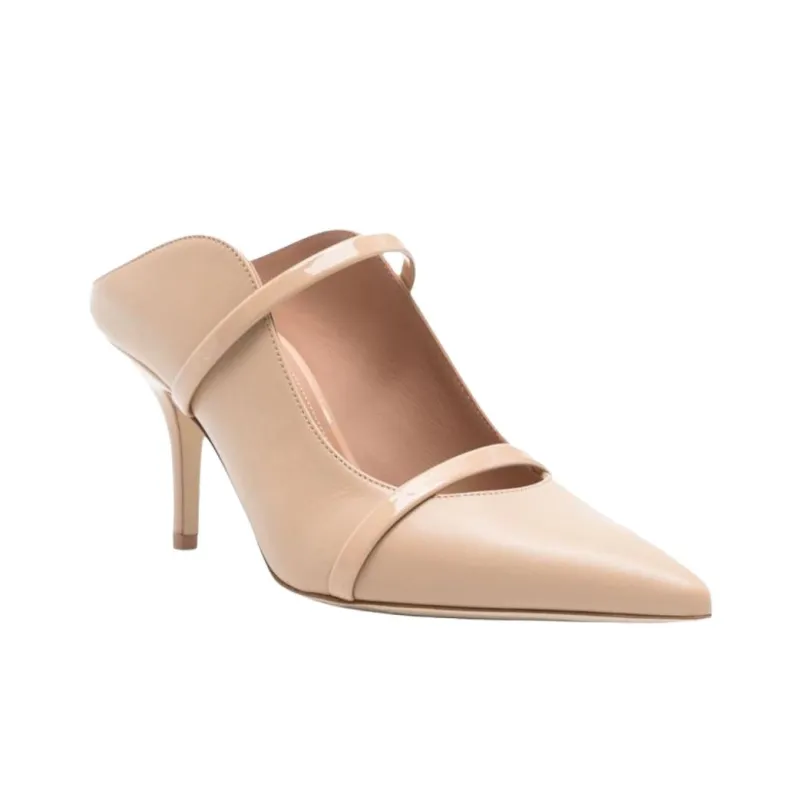 Malone Souliers Maureen Wrap toe Slippers Women's Beige-2