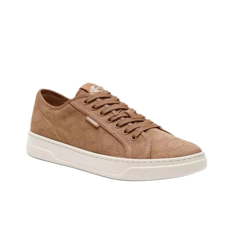 COACH Low Top Canvas Shoes Women's Brown-2