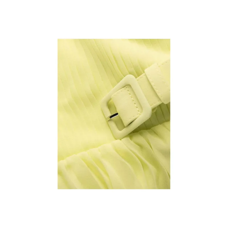 Self portrait Short Sleeved Dresses Women's Yellow-4