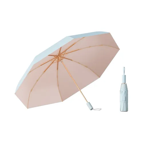 ZUODU Color Block Rubber, Sunny And Rainy Dual Use Umbrella, Large Size, Foldable Manual, Stylish, Umbrella