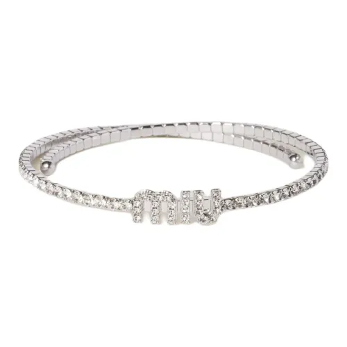 MIU MIU Metal Necklaces Women's Silver