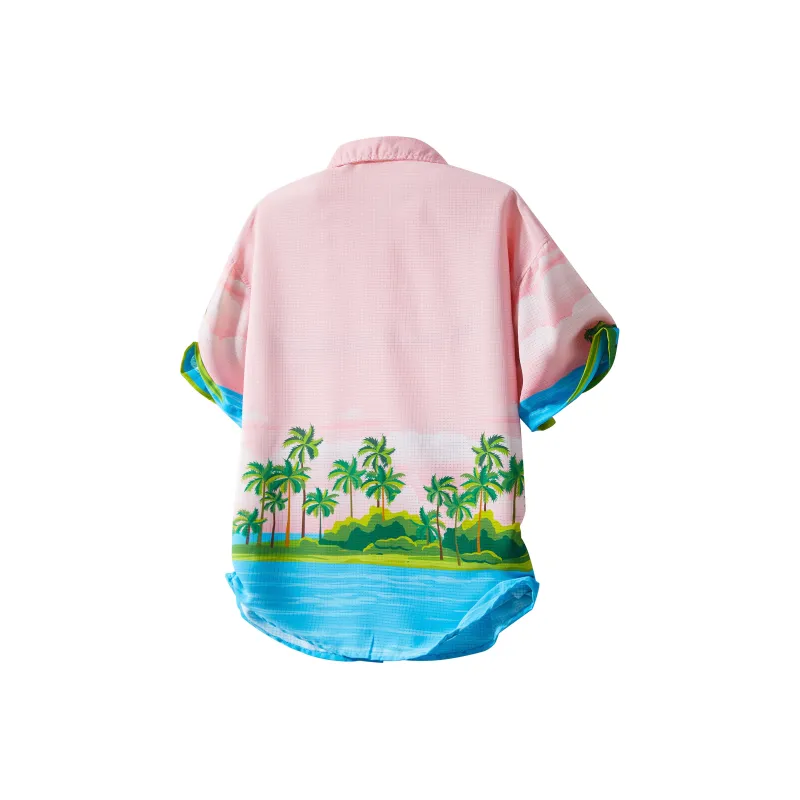 KNOW EVERY Floral Shirt Unisex Maldives Pink-1